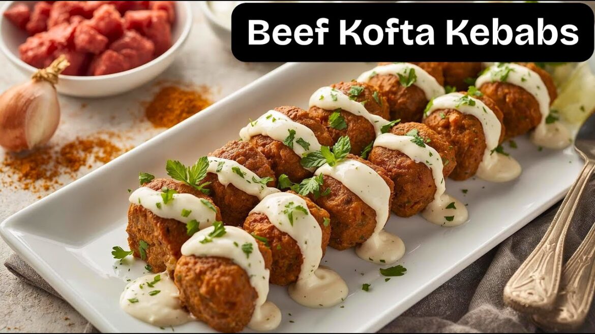 Beef Kofta Kebabs (5-Ingredients!) | EASY Middle Eastern Dinner in 30 Minutes