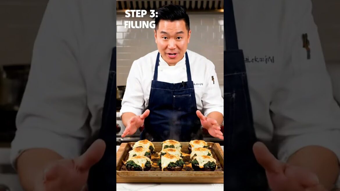 Spinach and feta stuffed mushrooms