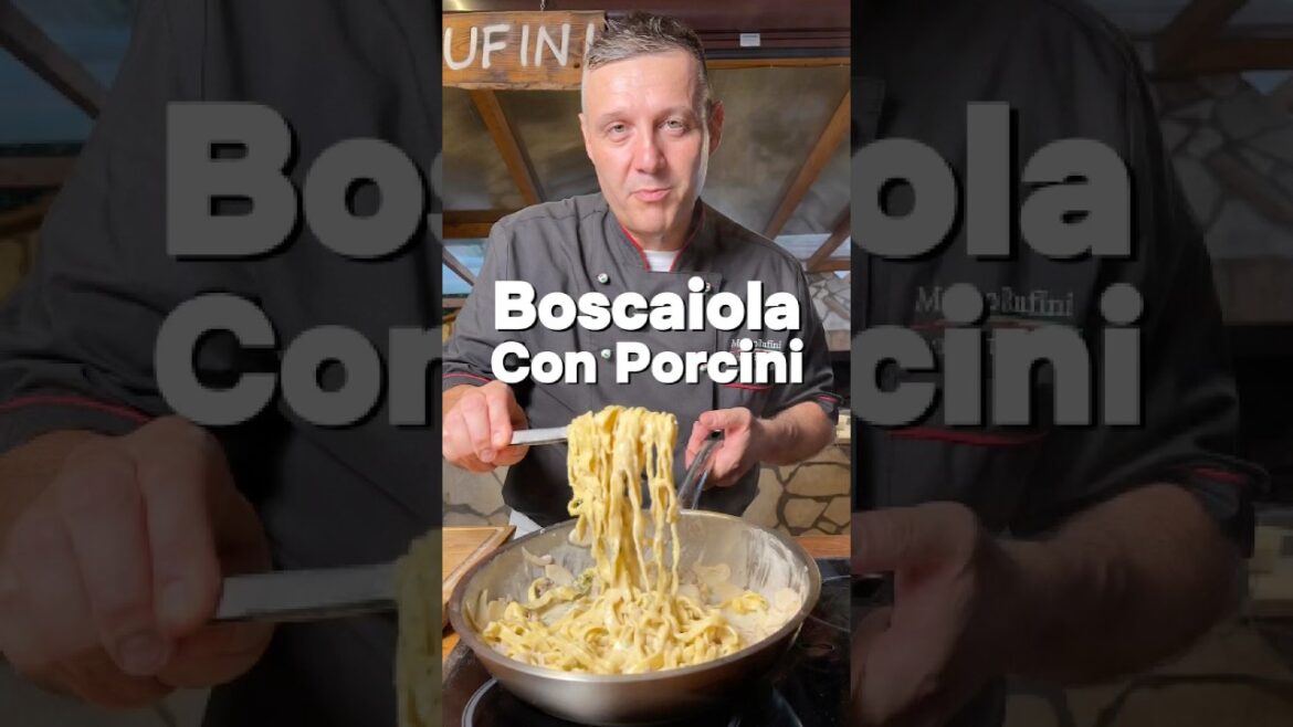 BOSCAIOLA AI FUNGHI PORCINI #chefrufini #funghiporcini #fettuccineaifunghi #pastaallaboscaiola