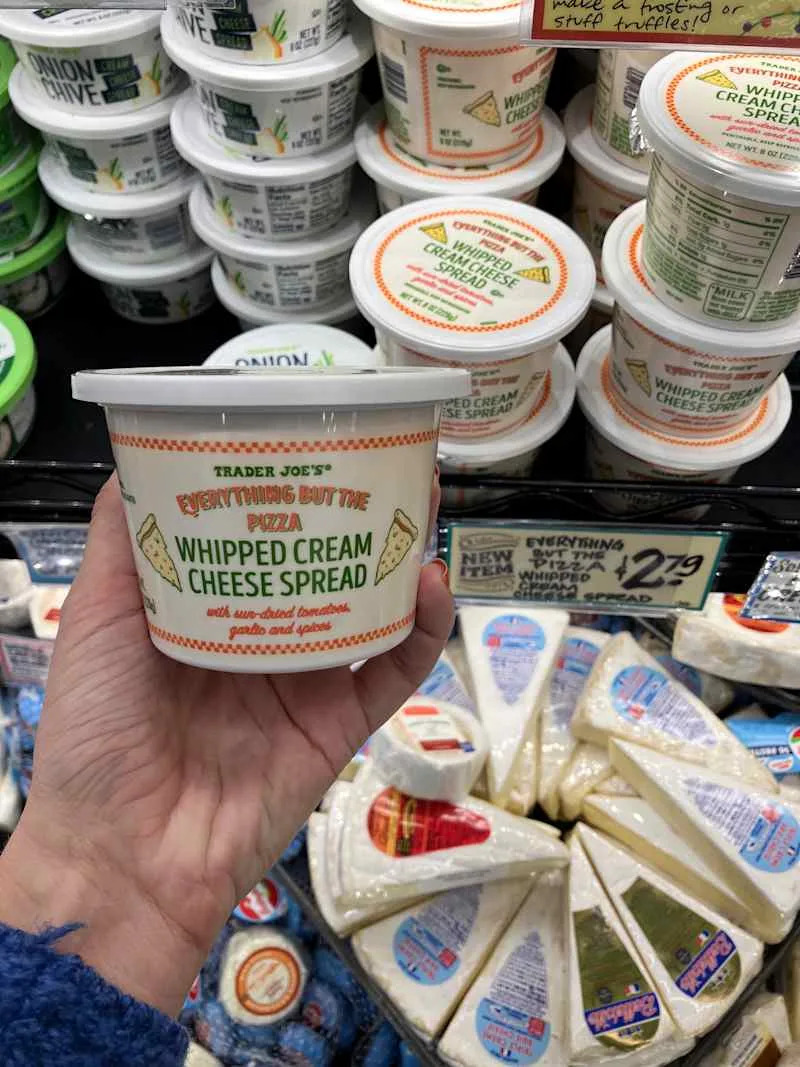 Everything But The Pizza Whipped Cream Cheese Spread.