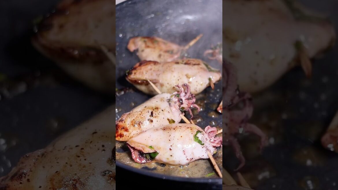 STUFFED BABY CALAMARI | Turkish Style / Bebek Kalamar Dolma | #turkishfood #shorts