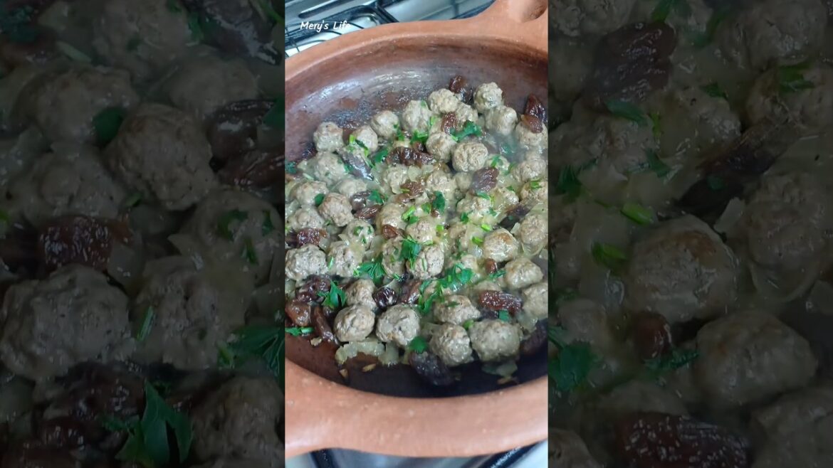 Kefta tagine with raisins  #food #viral #trending #foryou #cooking #fypシ #meat #moroccan #meatballs