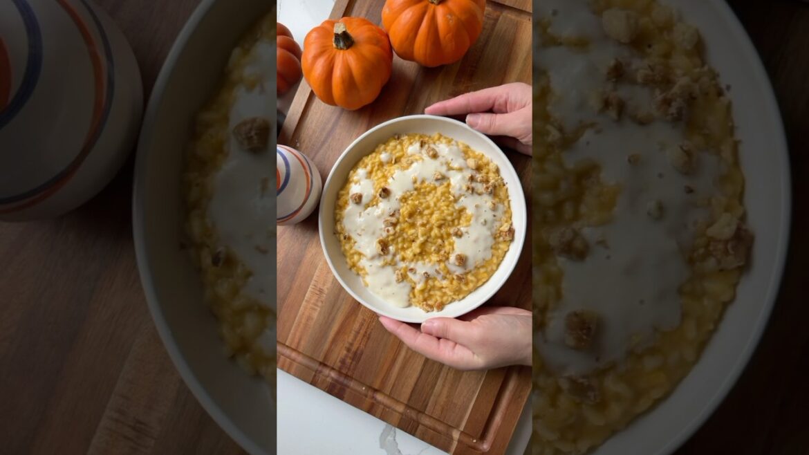 Pumpkin risotto #risottorecipe #pumkinrecipe #italianfood Pumpkin risotto #risottorecipe #pumkinrecipe #italianfood