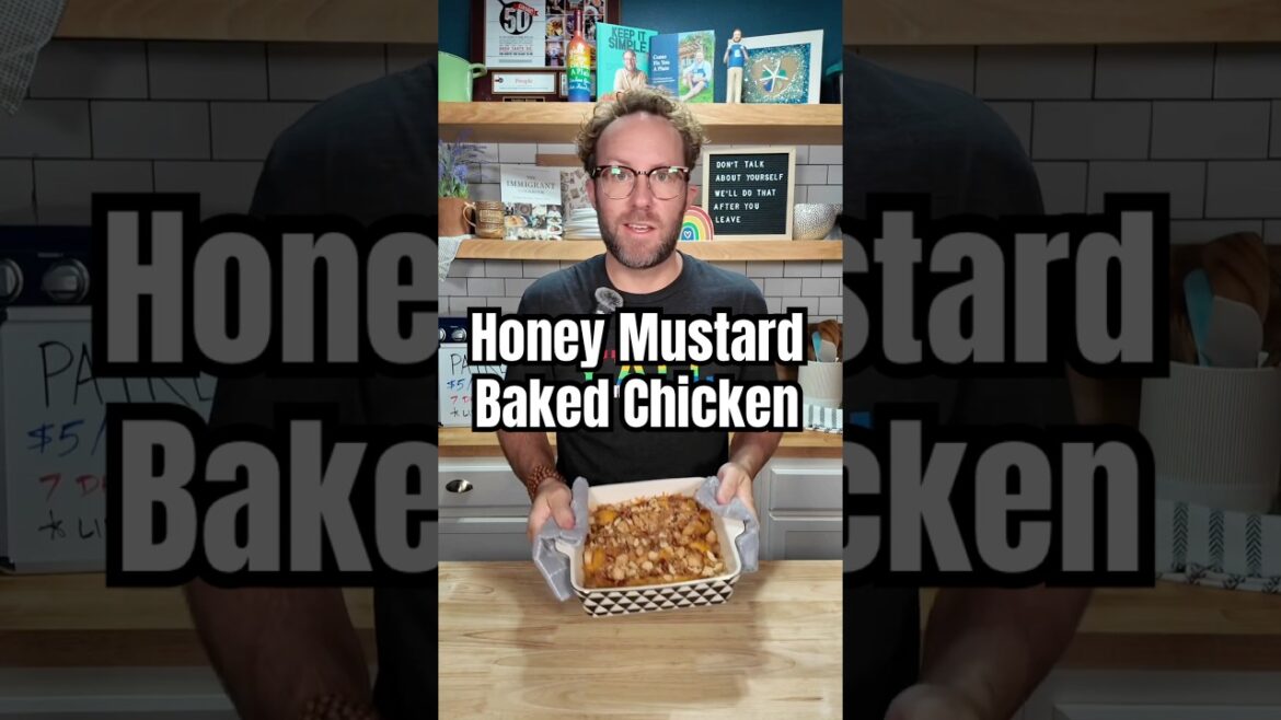 Really Simple Honey Mustard Baked Chicken! #chicken #bakedchicken #easydinners #honeymustard