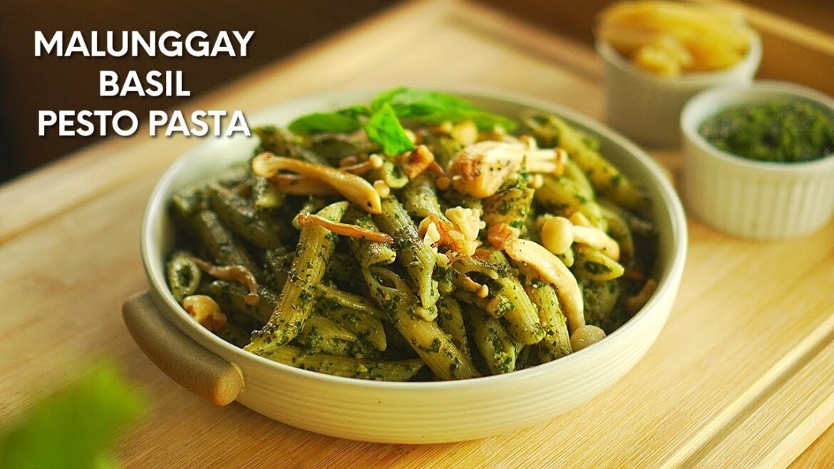 How to cook Malunggay Basil Pesto Pasta | Moringa Basil Pesto Pasta Recipe