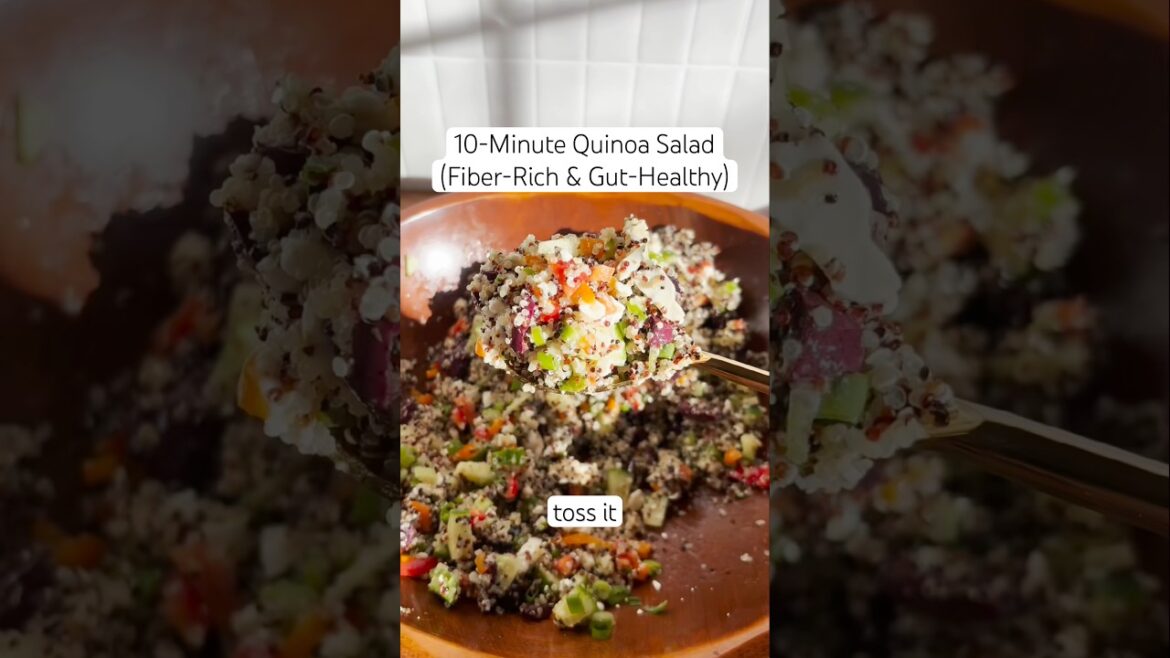 10-Minute Quinoa Salad (Fiber-Rich and Gut-Healthy) #shorts