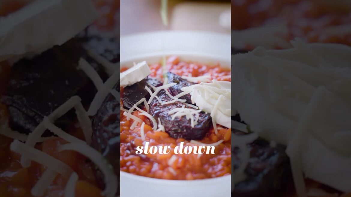 Creamy beetroot risotto