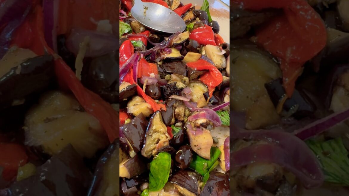 Mediterranean Roasted Eggplant Salad Recipe