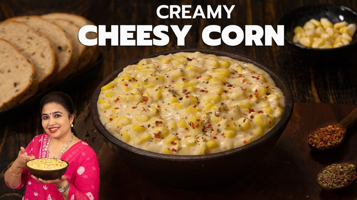 Creamy Cheesy Corn | Sweet Corn Recipe | Easy 20-Min Snack | Party Starter
