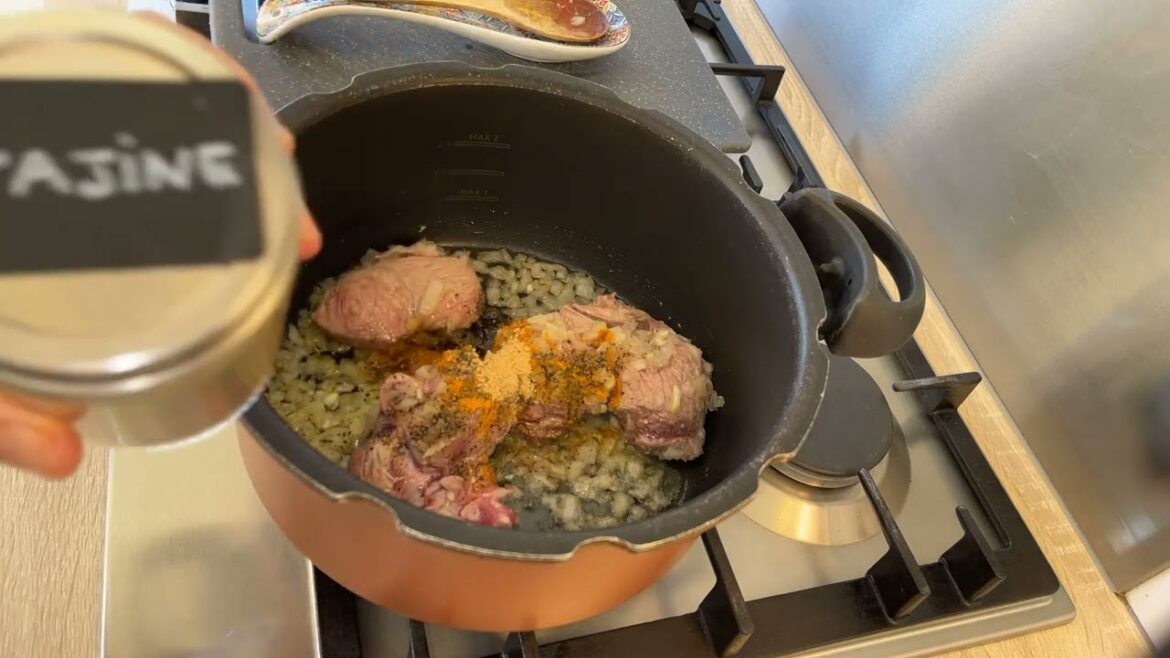 Tajine d’agneau aux petits pois artichauts
