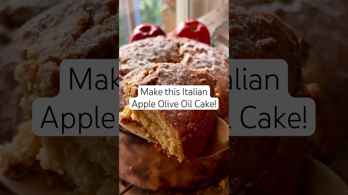 Italian Apple Olive Oil Cake! #cakerecipe #shorts