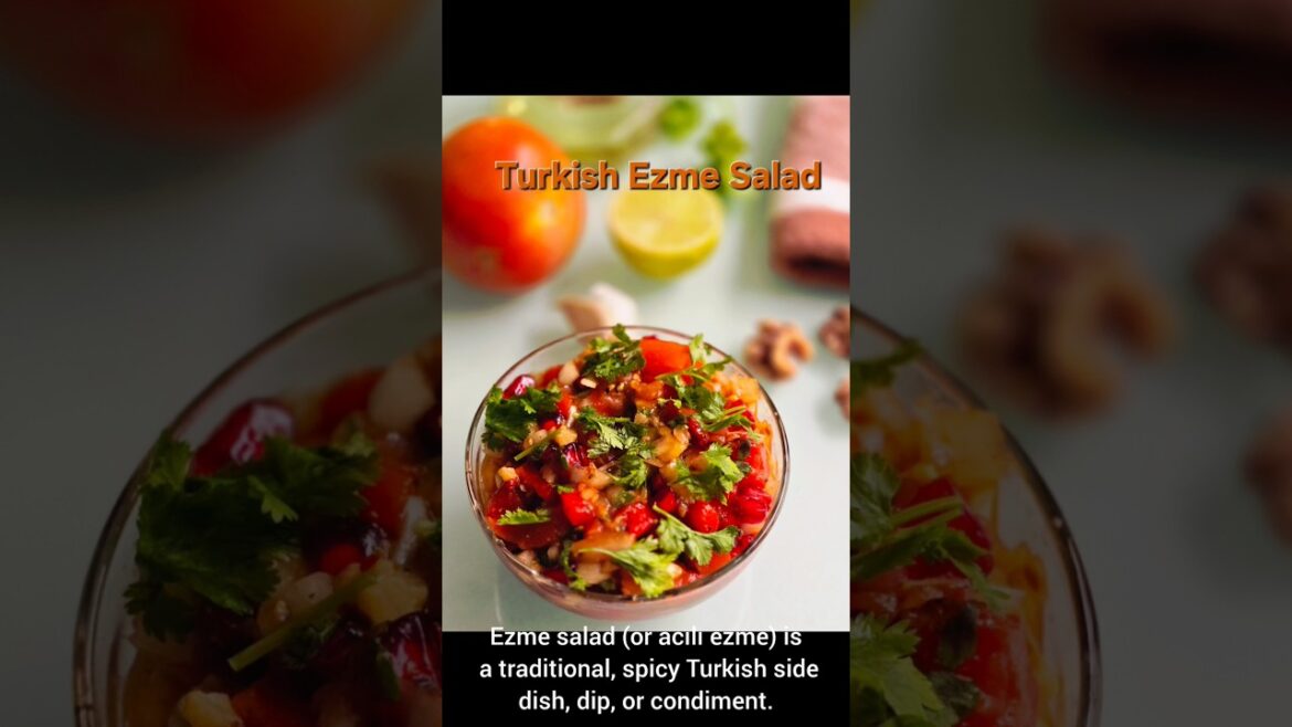 Turkish Ezme Salad. Watch full video on my channel. #ezme #condiment #dip #salad #healthyrecipe