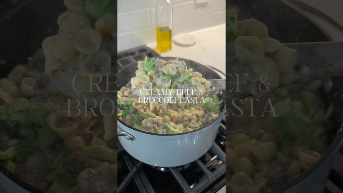 Creamy Beef & Broccoli Pasta #dinner #pasta #recipe #yummy #cooking #easyrecipe