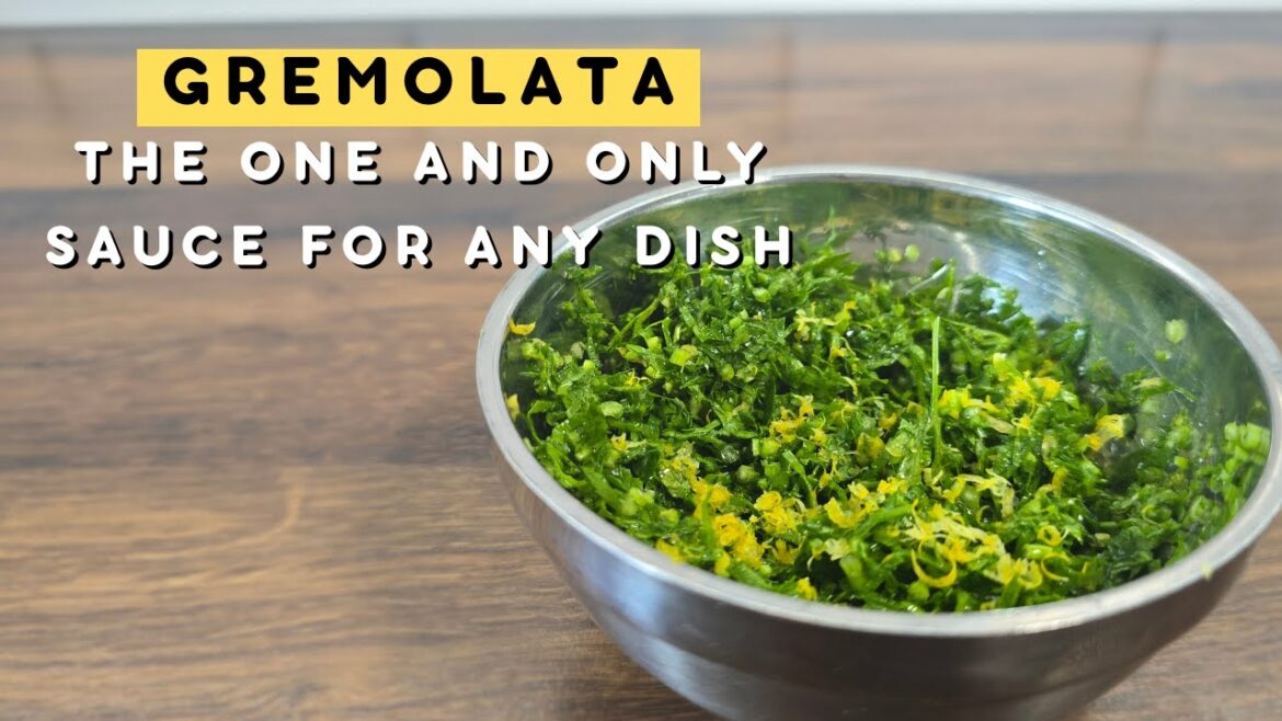 Quick Sauce : How To Make Gremolata Italian Parsley Sauce (Dairy Free)