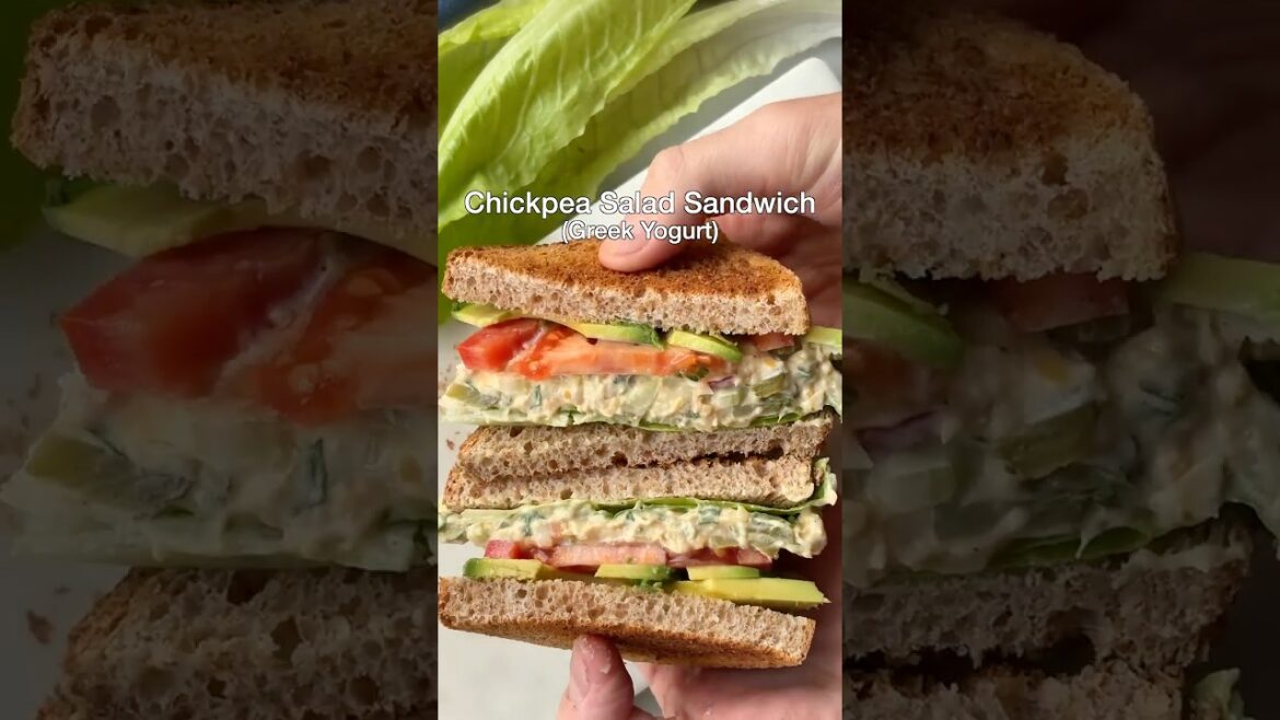 Chickpea Salad Sandwich with Greek Yogurt