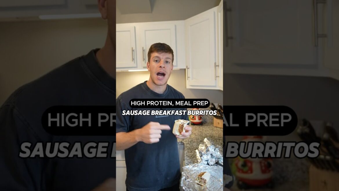Sausage Breakfast Burrito High Protein Meal Prep Recipe #shorts