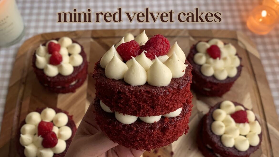 Mini Red Velvet Cakes with Cream Cheese Frosting ♡ Bake With Me Mini Red Velvet Cakes with Cream Cheese Frosting ♡ Bake With Me