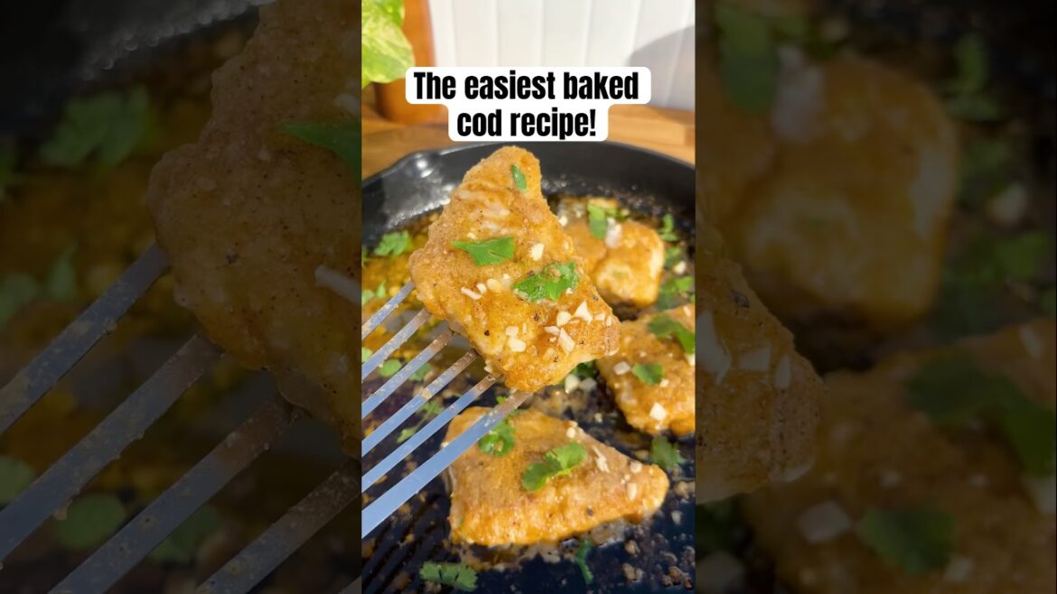 Easy Baked Cod Recipe (with Lemon and Garlic!) #fishrecipe #easyfishrecipe