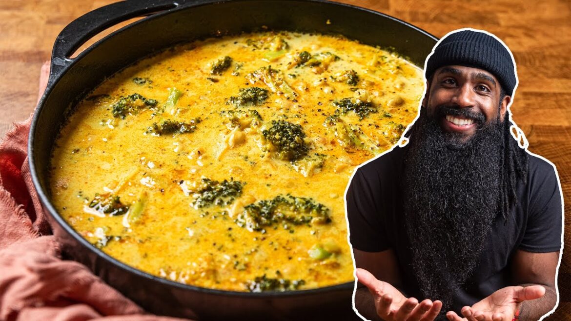 This creamy chickpea soup always warms my stomach❗ Healthy, budget-friendly recipe