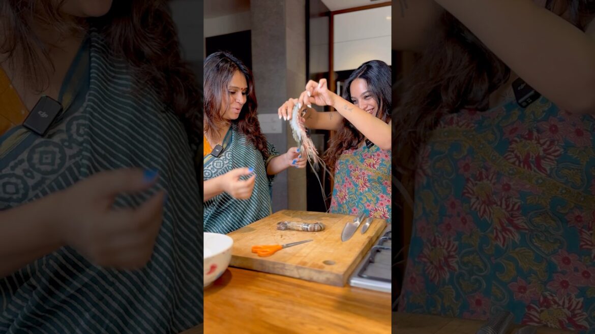 Beginner friendly Thai style Kandhari prawns cooking with daughter #kitchentalesbyneethu #prawn