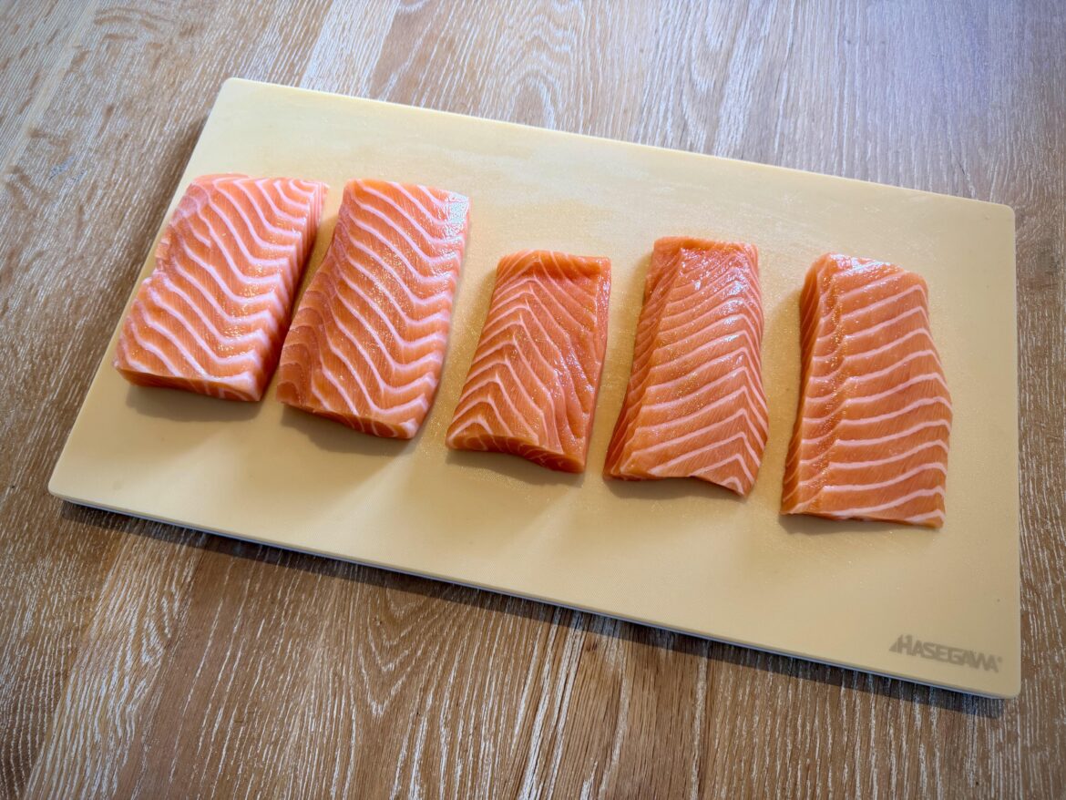 Costco sashimi salmon prep