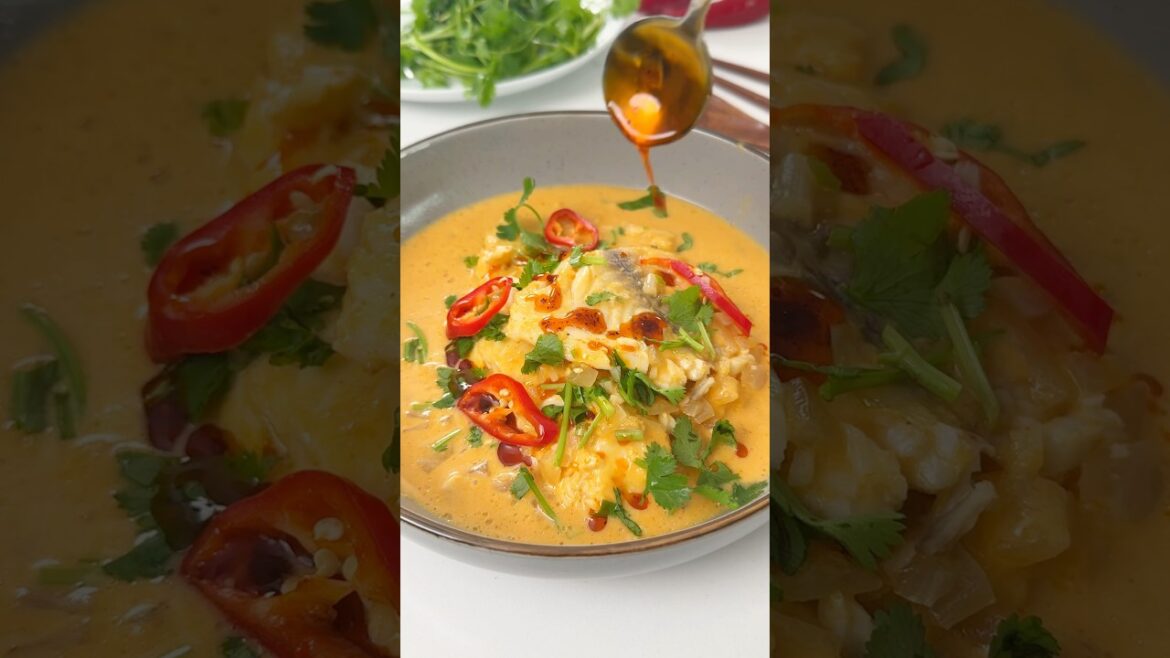 Thai Red Curry Poached Fish