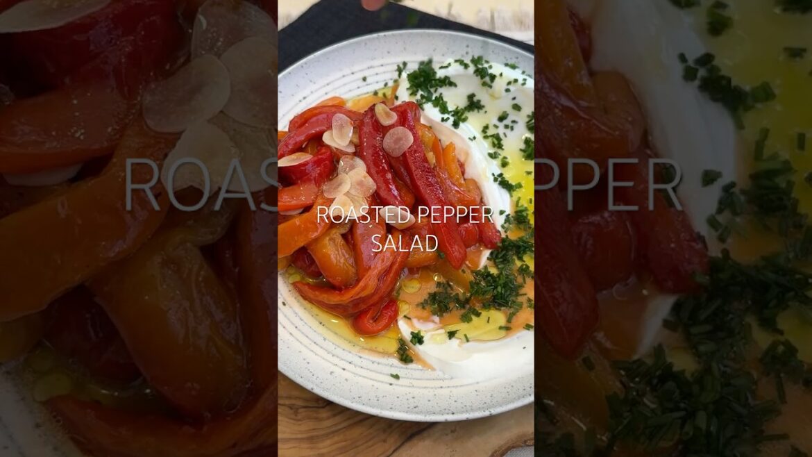 How to Make Roasted Pepper Salad #roastedpeppers #easyrecipe #mediterranean