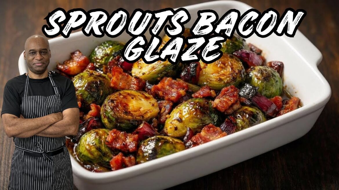 Brussels Sprouts with Bacon & Honey Garlic Glaze