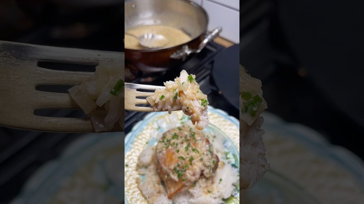 Creamy Chicken and Rice #recipe #easyrecipe #cooking #eating #food