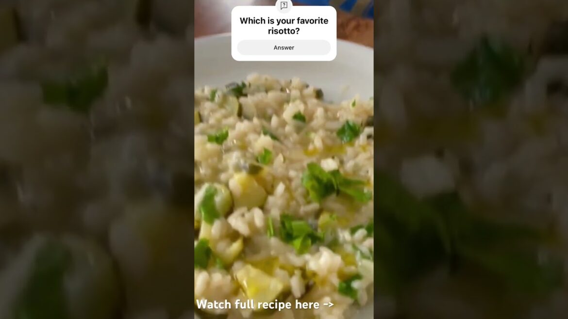 ZUCCHINI RISOTTO made in Italy - so creamy