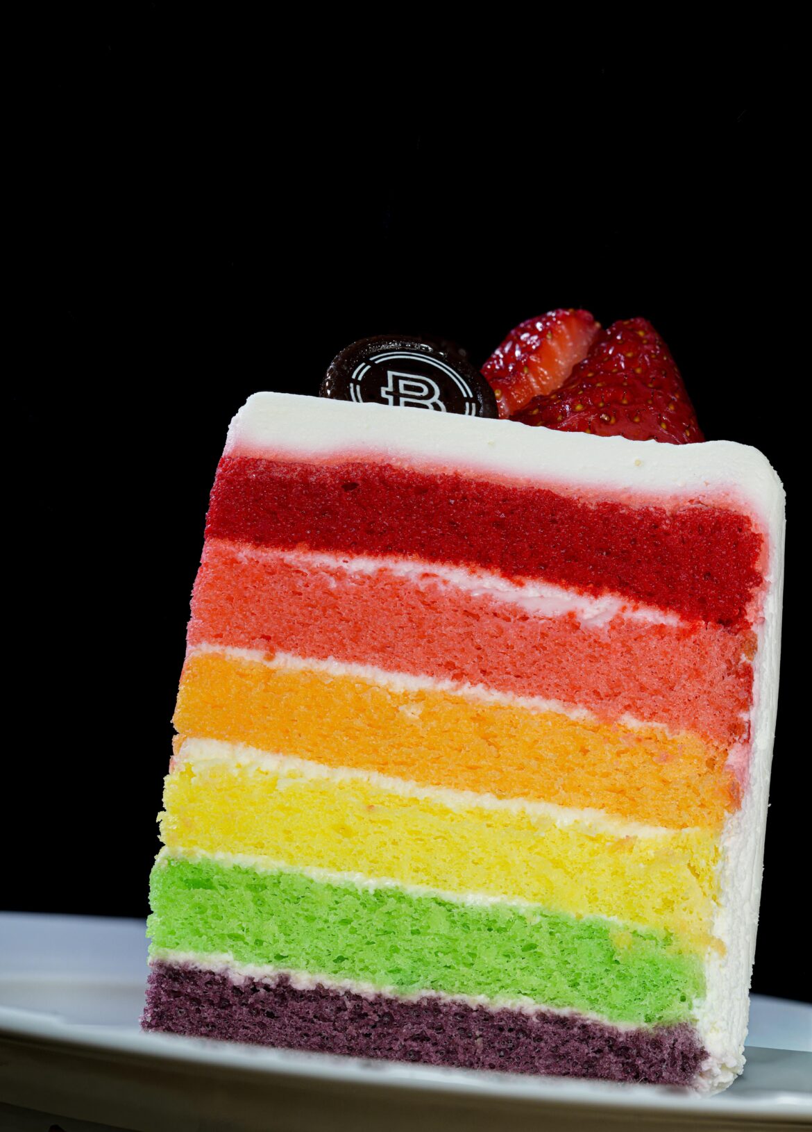 Rainbow Cake Slice