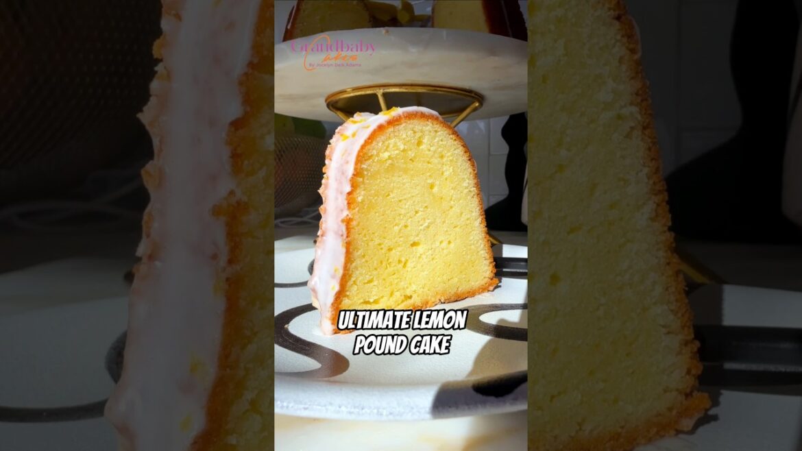 The Only Lemon Pound Cake Recipe You Need! #moist #cake #shorts