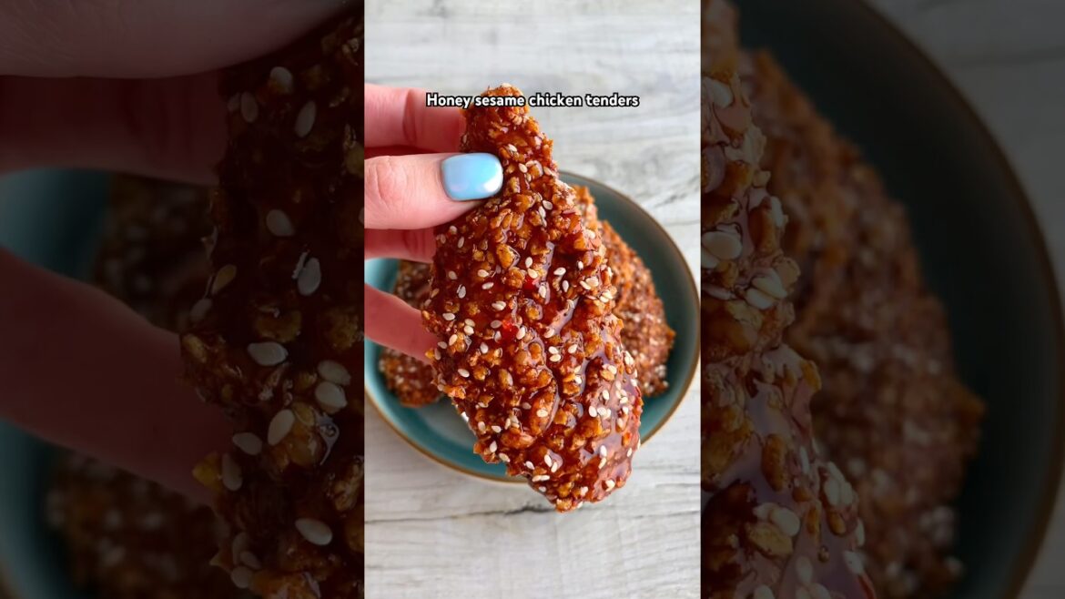Honey sesame chicken tenders #recipe #shorts #food #chicken