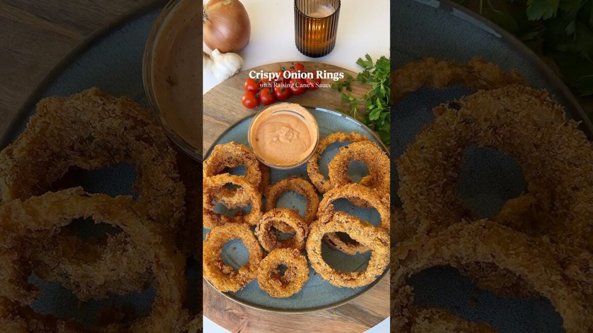 Crispy Onion Rings (with Cane’s-Style Sauce) #onionrings #crispy #cookathome #recipe #foodie #food