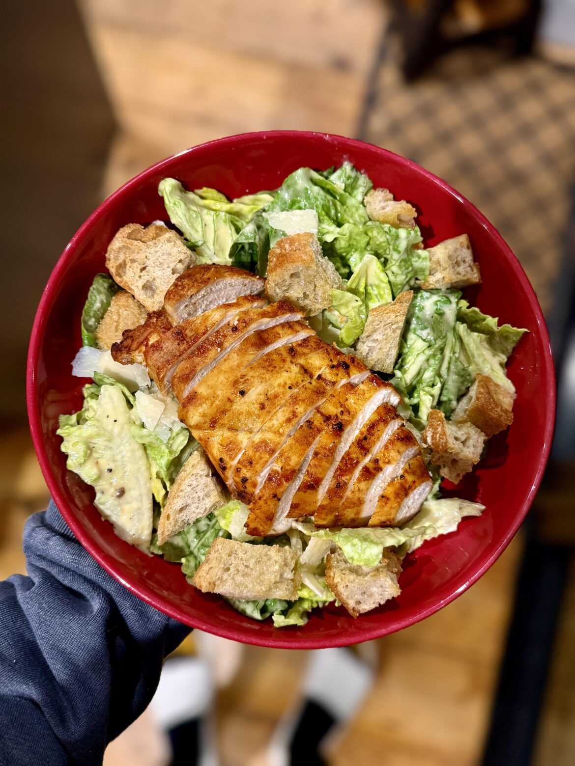 [homemade] chicken Caesar salad with dressing made from scratch