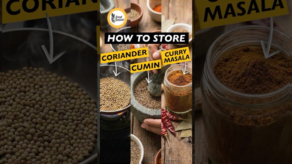 How to Store Coriander seeds, Cumin seeds & Curry masala Recipe By Food Fusion