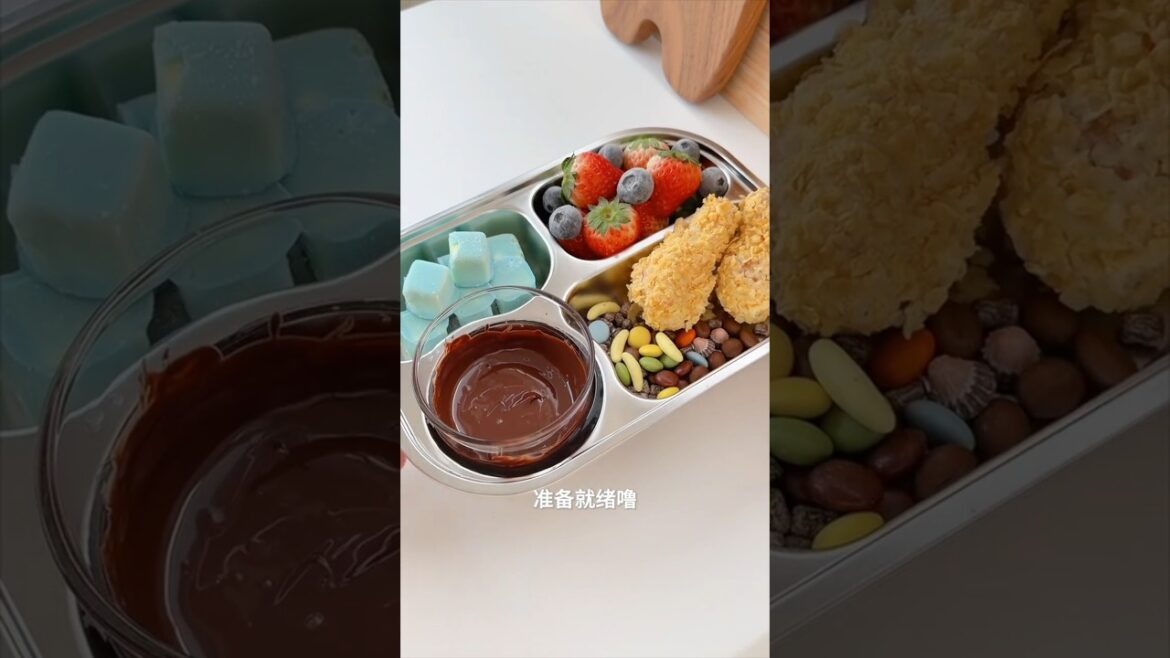 Make chocolate fondue lunchbox with me #asmr