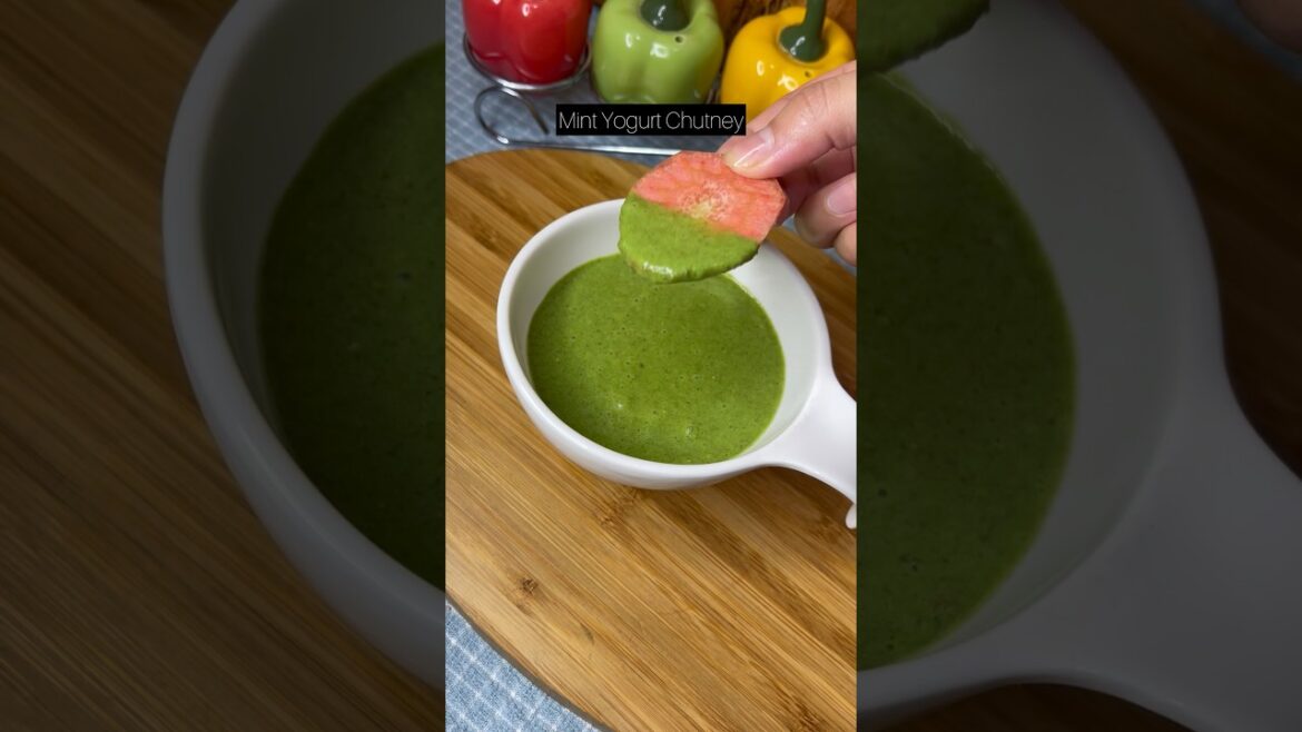 Mint Yogurt Chutney | Green Chutney with Curd | Easy & Refreshing Dip