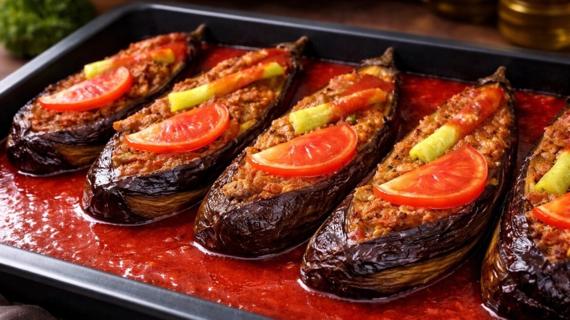 How to Make Stuffed Eggplant (Turkish Karnıyarık) | Step-by-Step