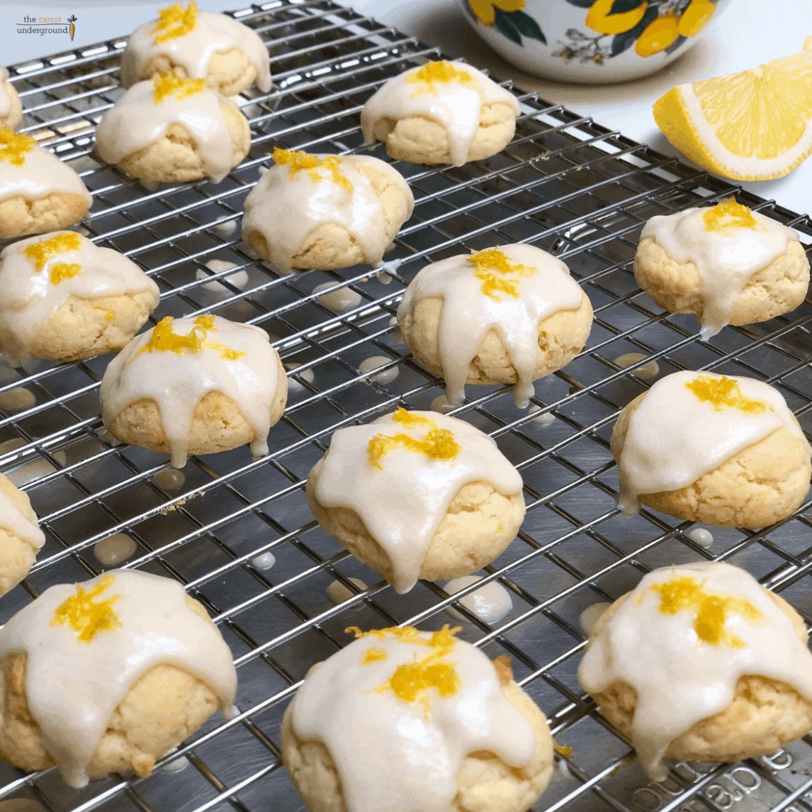 Vegan Lemon Drop Cookies 🍋light, soft & buttery cookies topped with a citrusy lemon icing.