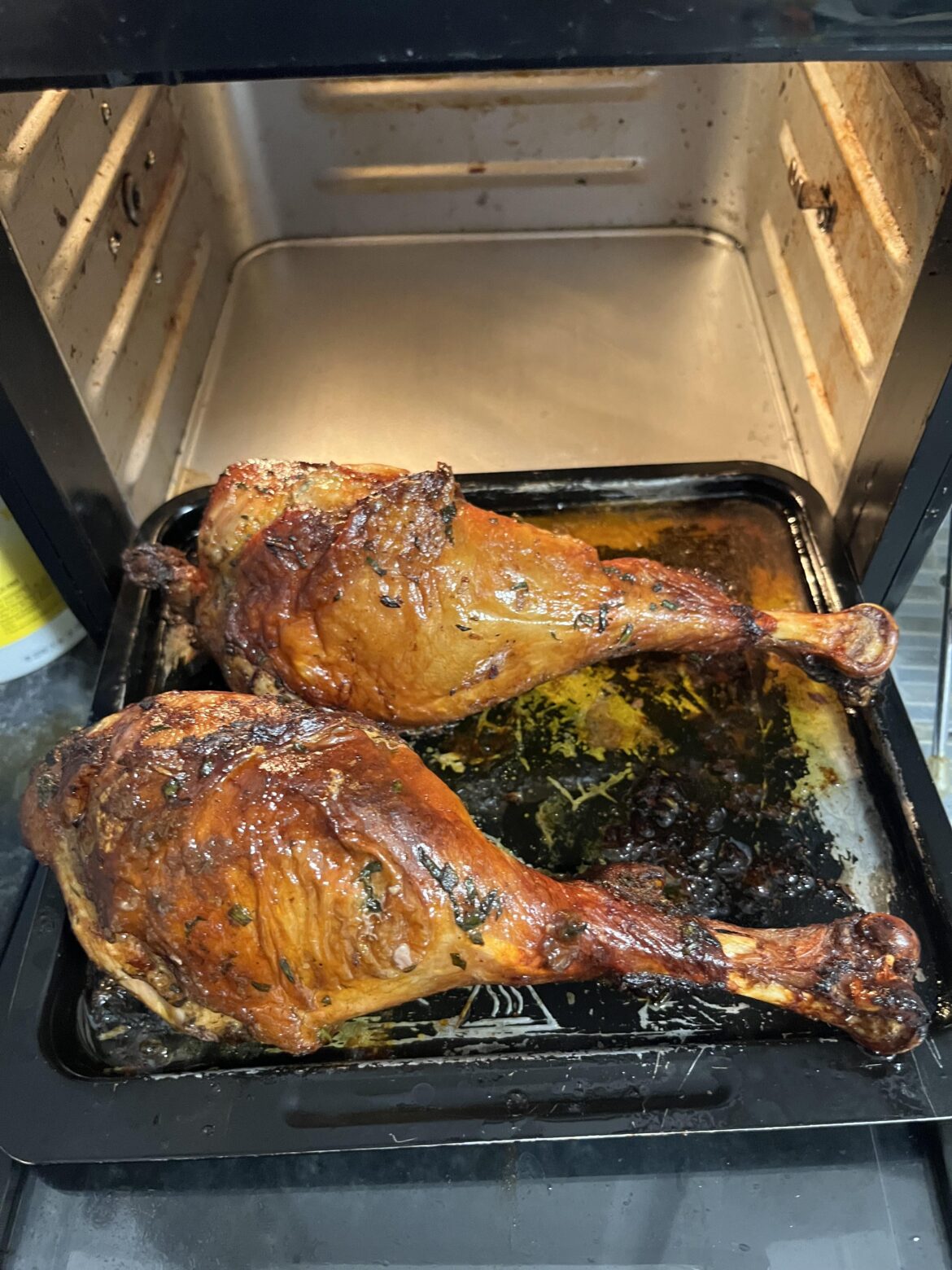 Air fried turkey legs