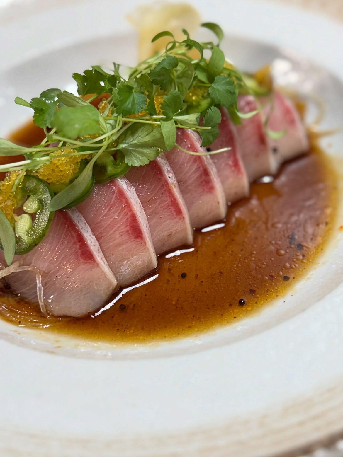 The freshness of this Hamachi carpaccio is on another level.