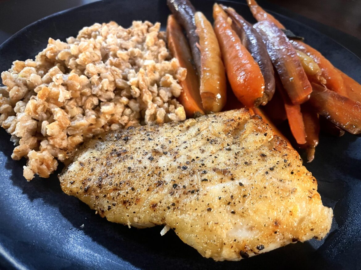 Pan Seared Halibut with Fennel Butter & Pinot Grigio Baste