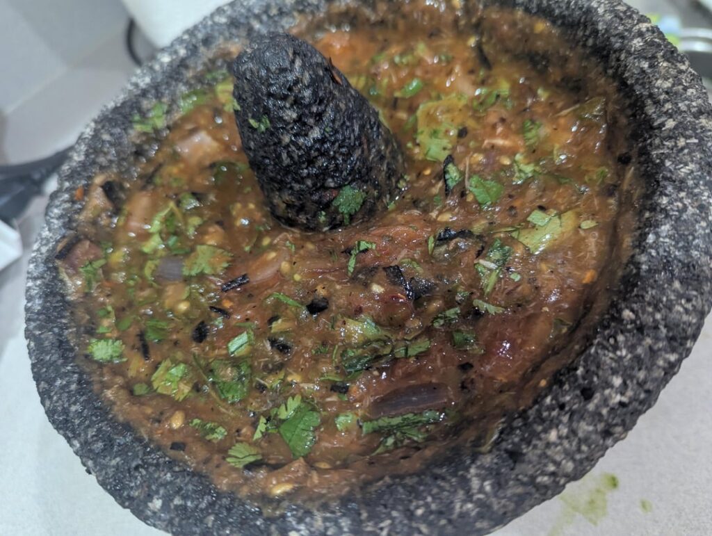 My salsa de molcajete!