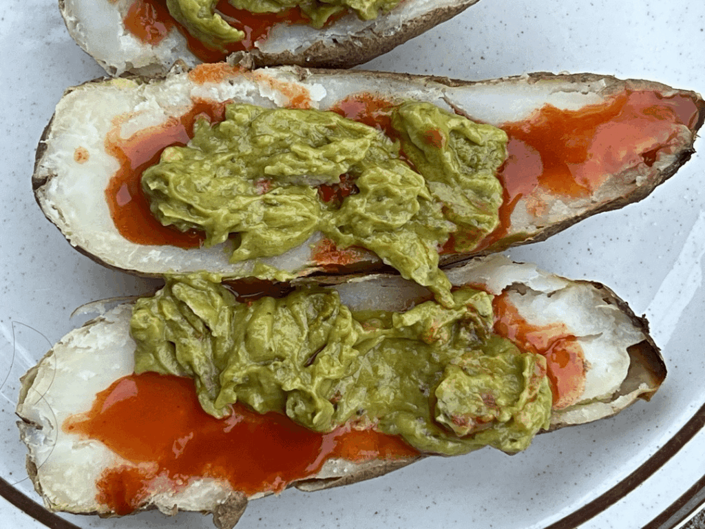 Baked Potatoes with Guacamole!