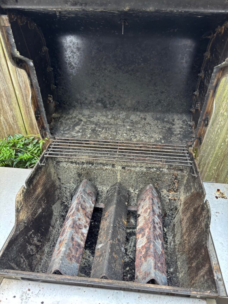 How would you clean a very moldy bbq?
