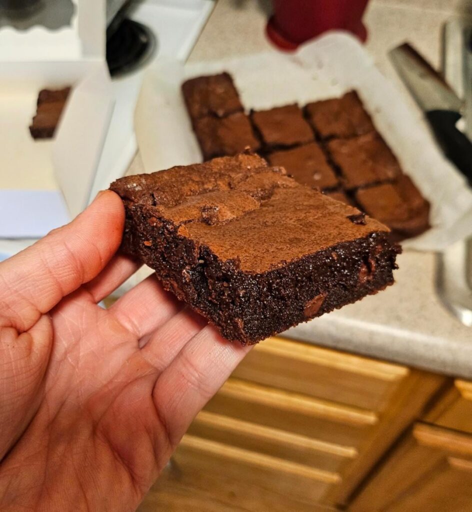 I know it's just brownies, but look at how absolutely beautiful it is. These might be the best brownies I've ever made