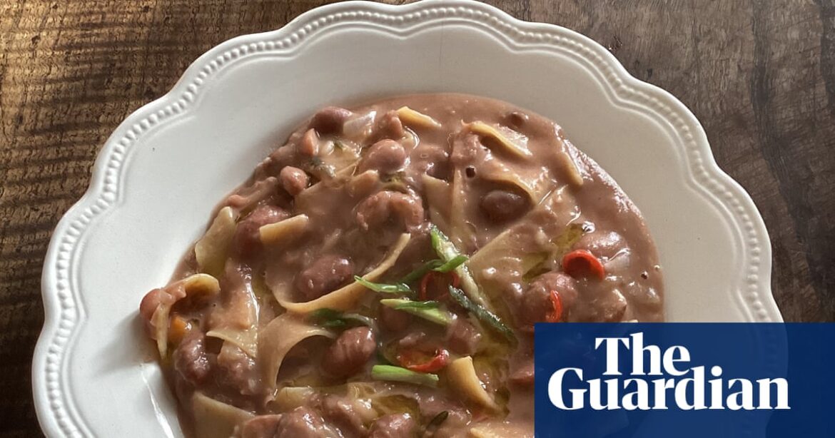 Rachel Roddy’s recipe for pasta e fagioli with coconut, spring onion, chilli and lemon | Food