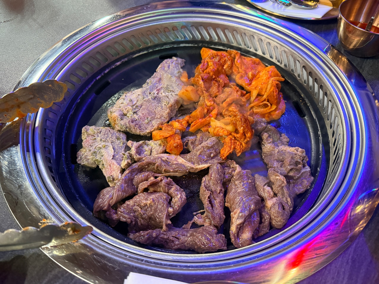 Grilling meats at El Toro Del Fuego in Hamilton, NJ