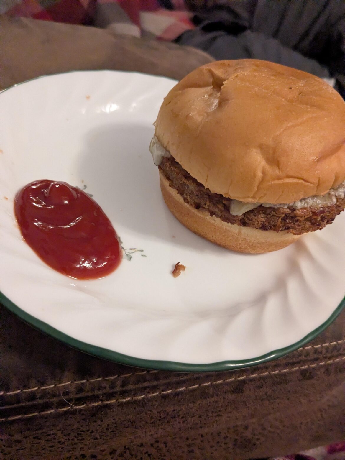 Humble turkey burger with swiss